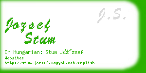 jozsef stum business card